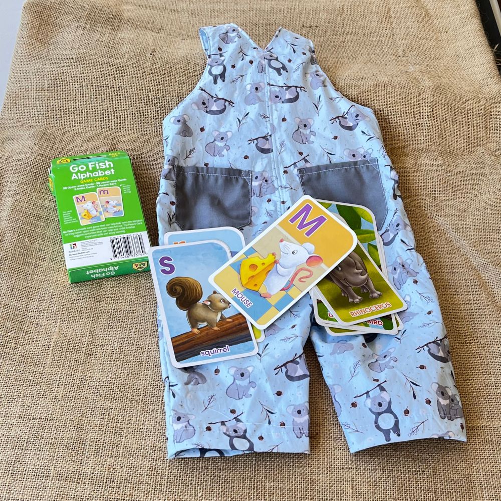 Unisex baby/toddler overalls | dungarees | organic fabric | Koalas
