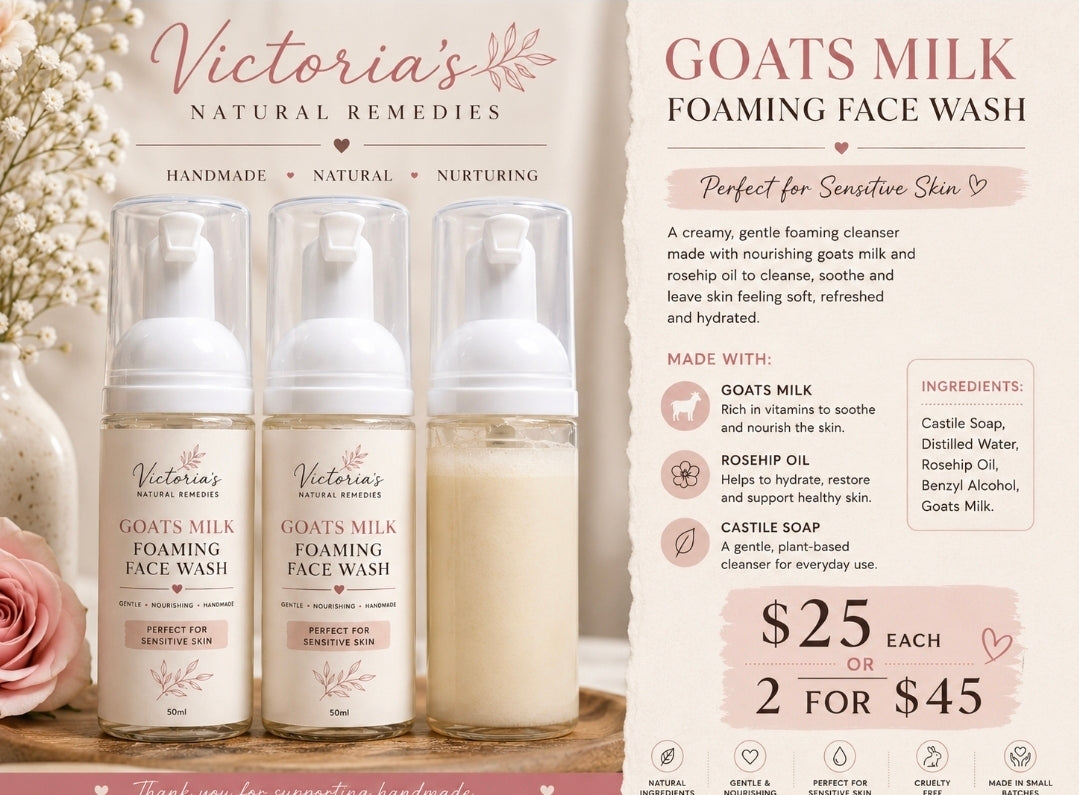 Goats Milk Foaming Face Wash 50ml Sensitive Skin