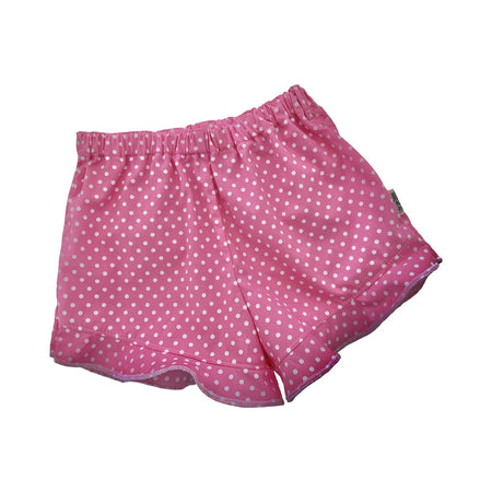 Pink spot frilled shorts
