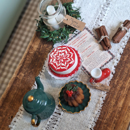 CHRISTMAS MARBLE ICING CAKE