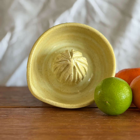 Handmade Citrus Juicer Plate | Luscious Lemon | Wheel Thrown | Pottery | Ceramic