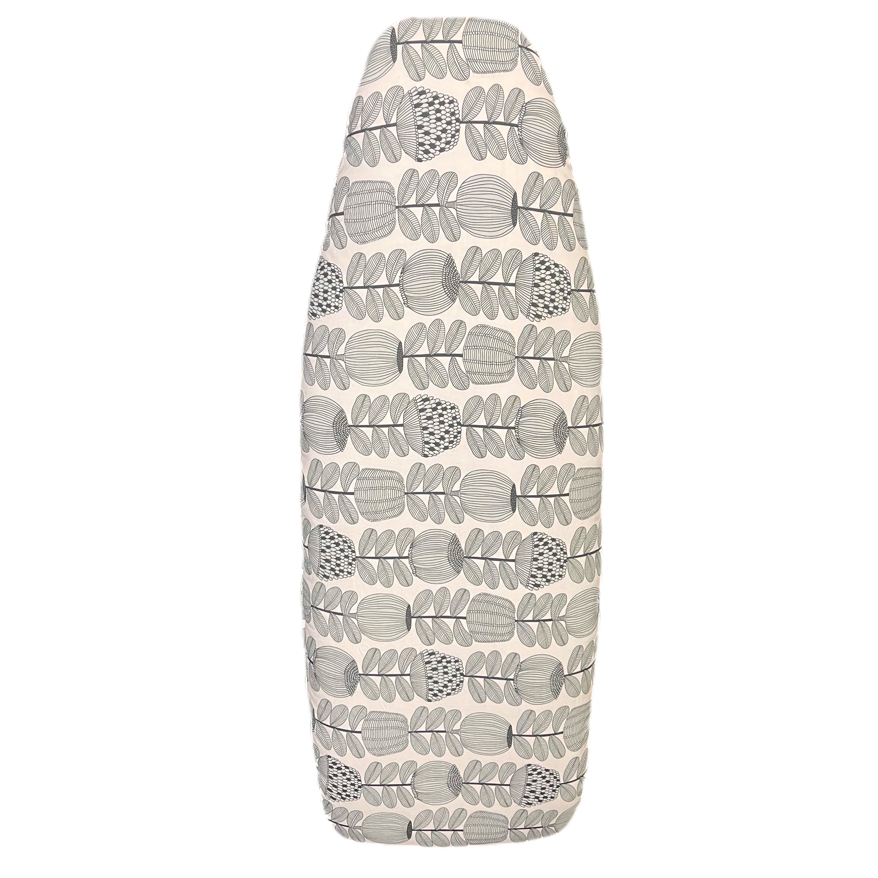 Padded Ironing board cover-Banksia on pink