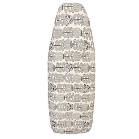 Padded Ironing board cover-Banksia on pink