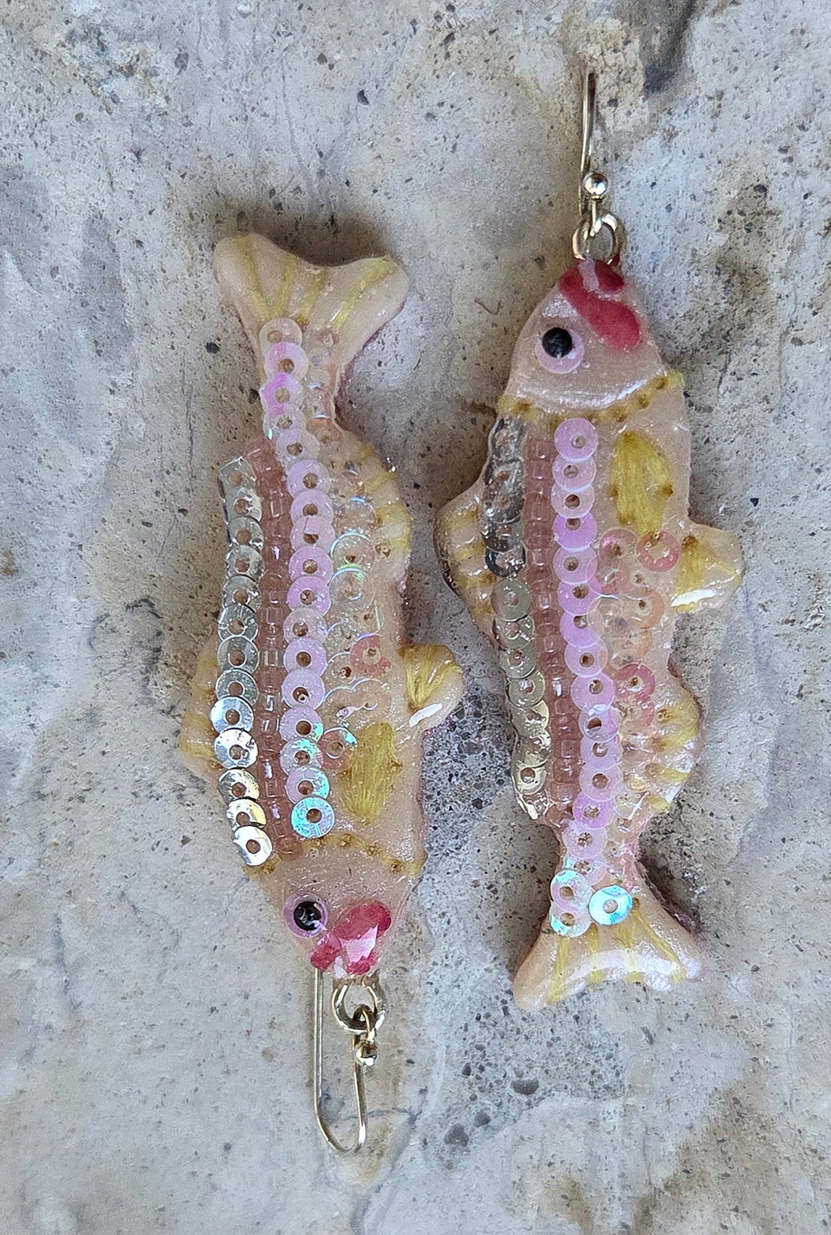 Sequin Fish Earrings