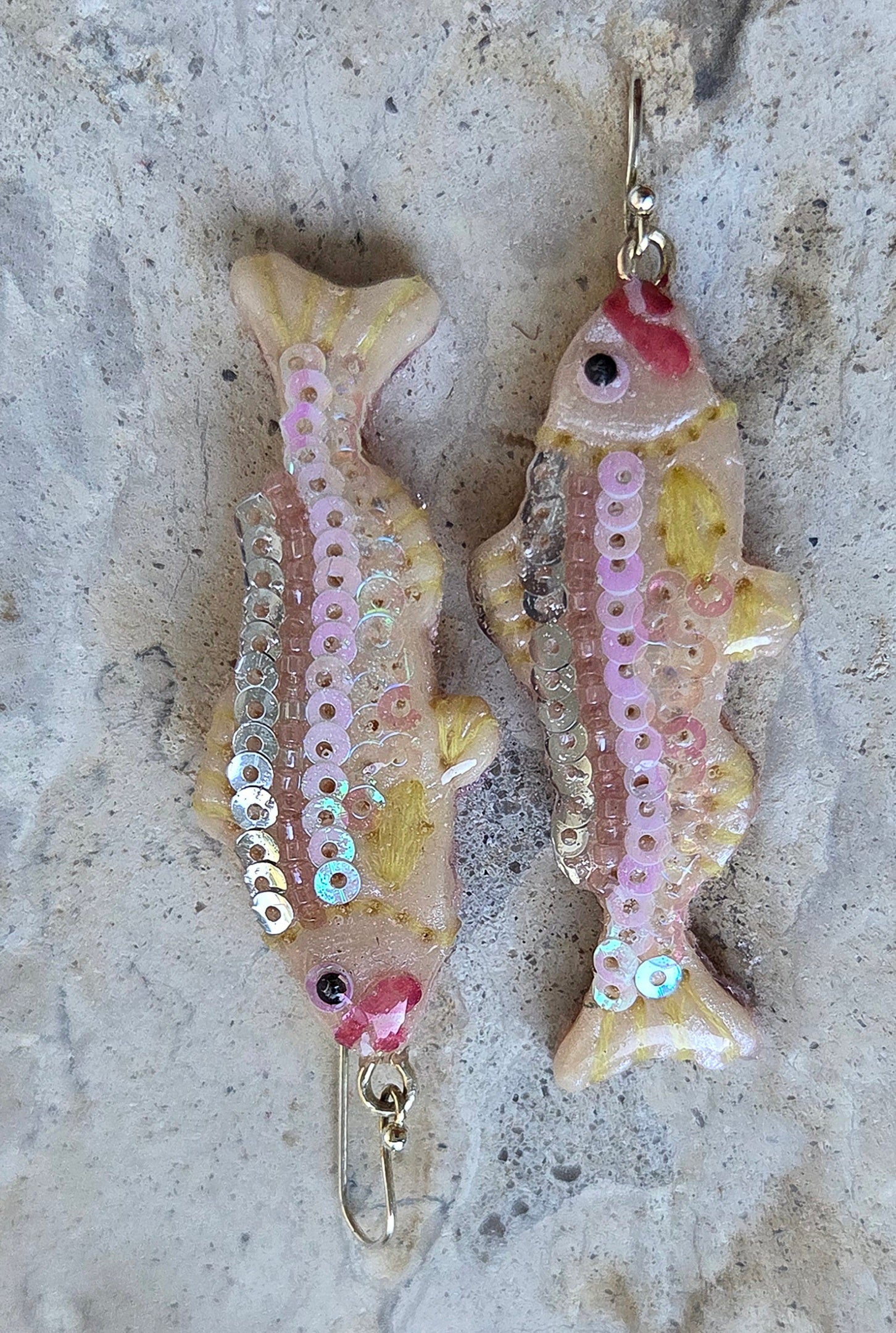 Sequin Fish Earrings