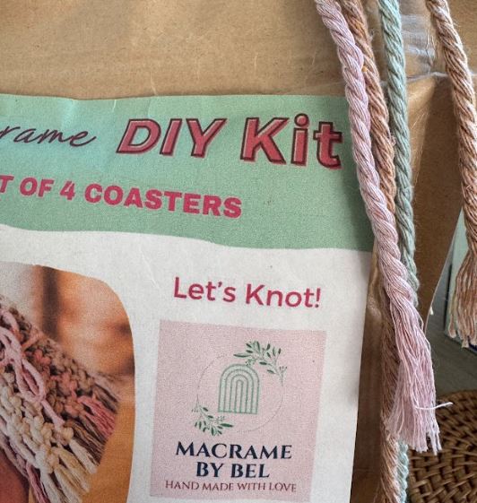 Macrame DIY Kit - Coasters - set of 4