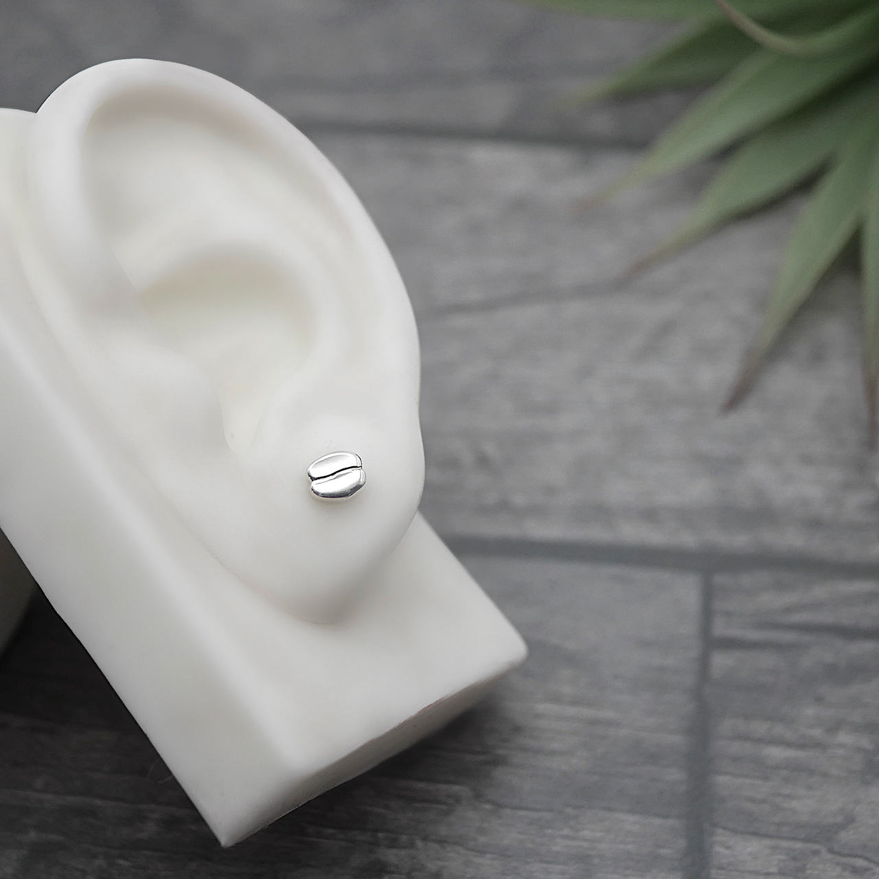 Coffee Lover Studs - Handmade Sterling Silver Coffee Beans and Cups