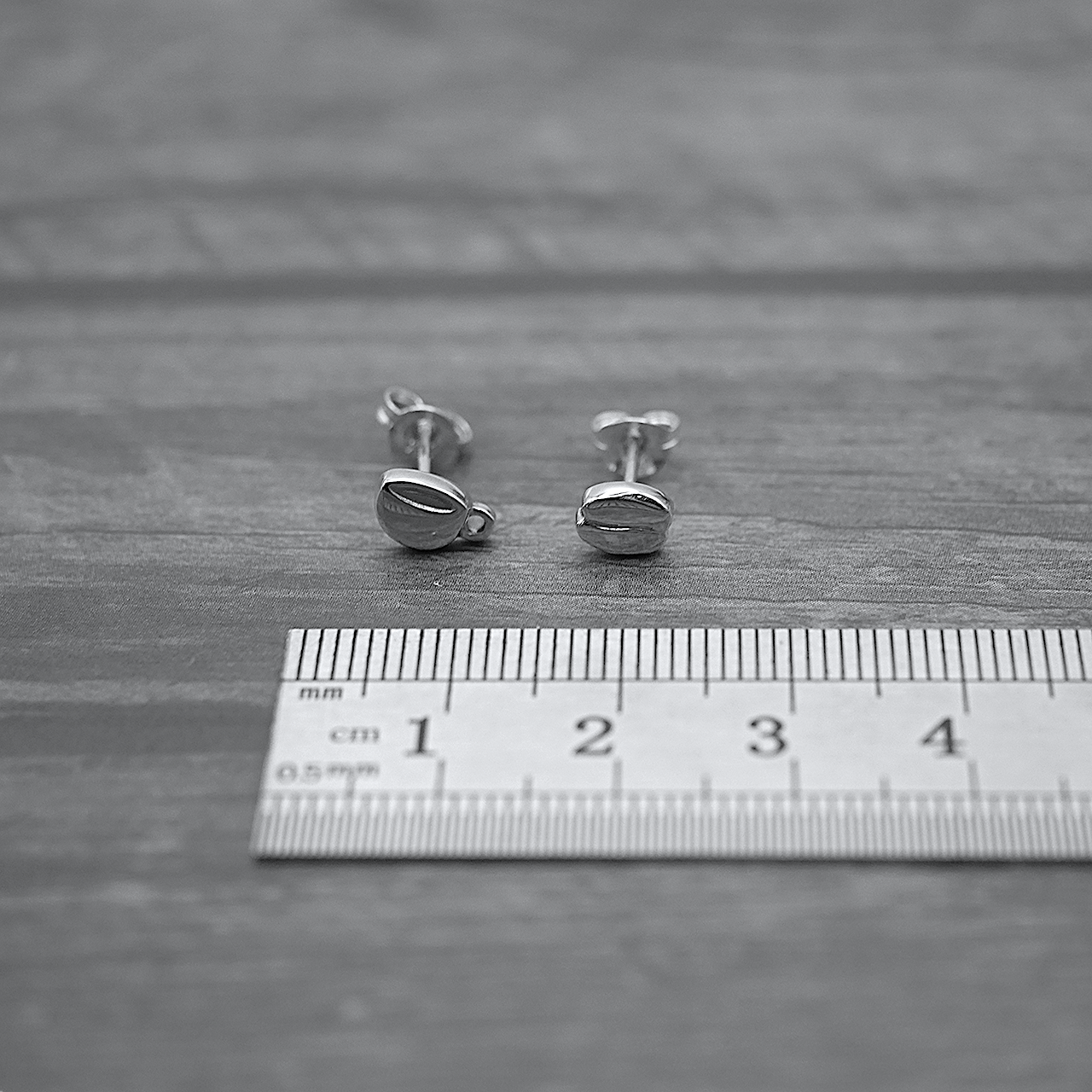 Coffee Lover Studs - Handmade Sterling Silver Coffee Beans and Cups