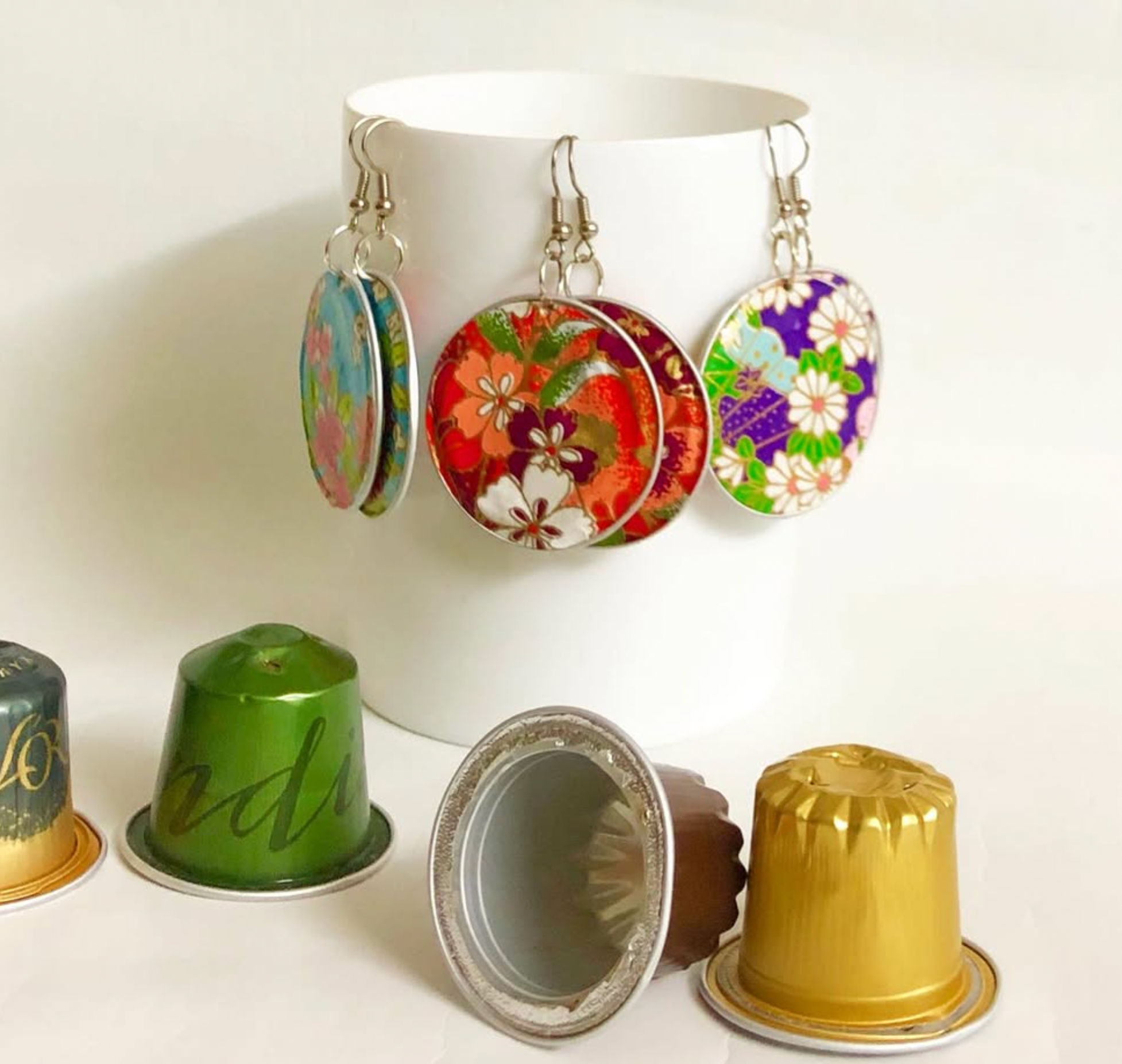 Recycled Coffee Pod Earrings