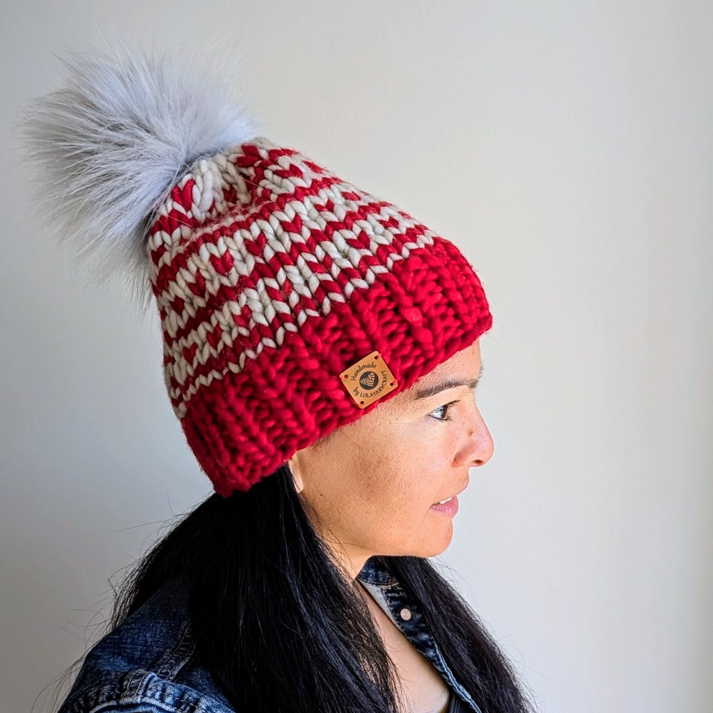 Super warm hearts beanie