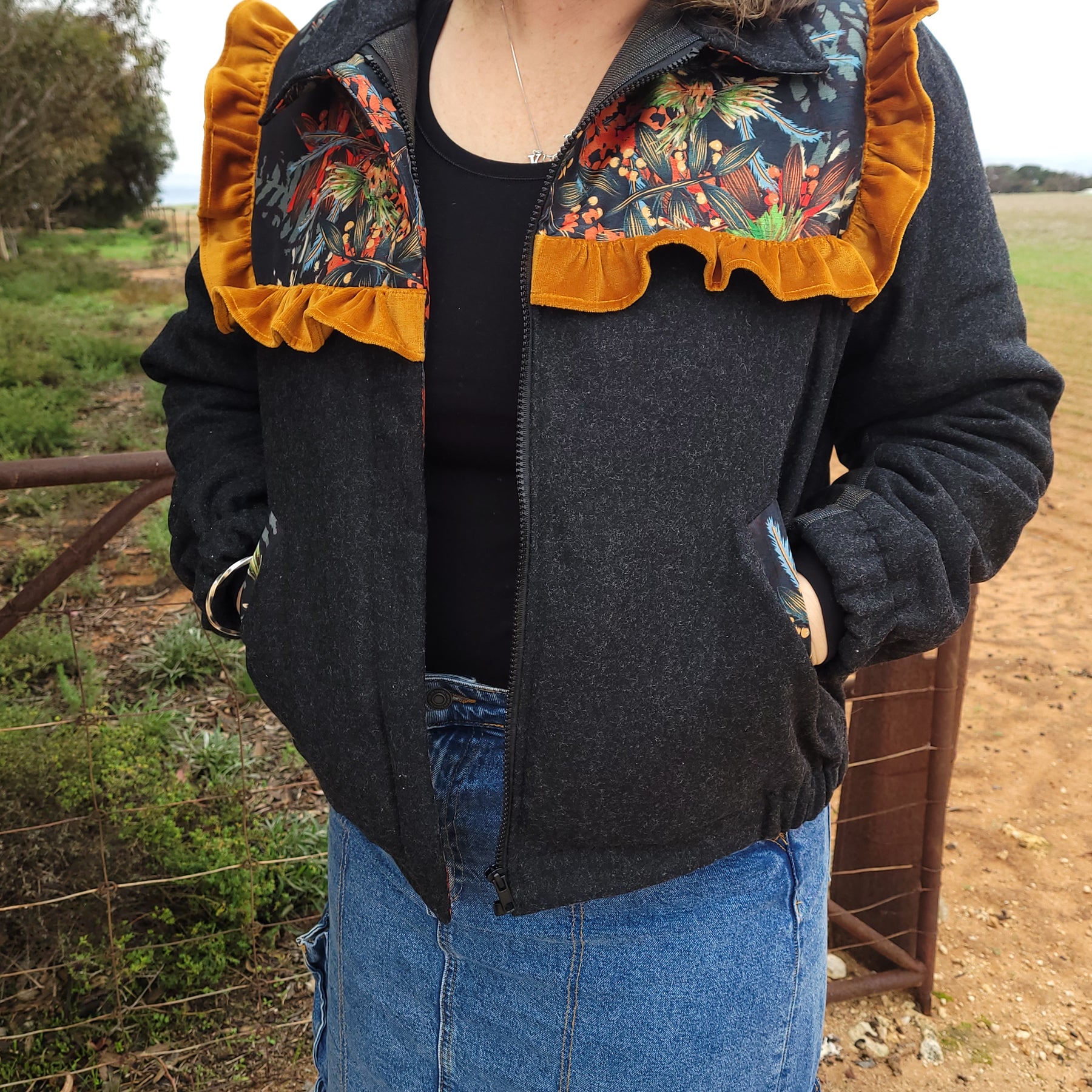Woodland After Dark - Retro Bomber jacket - L/XL