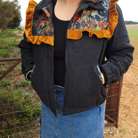 Woodland After Dark - Retro Bomber jacket - L/XL