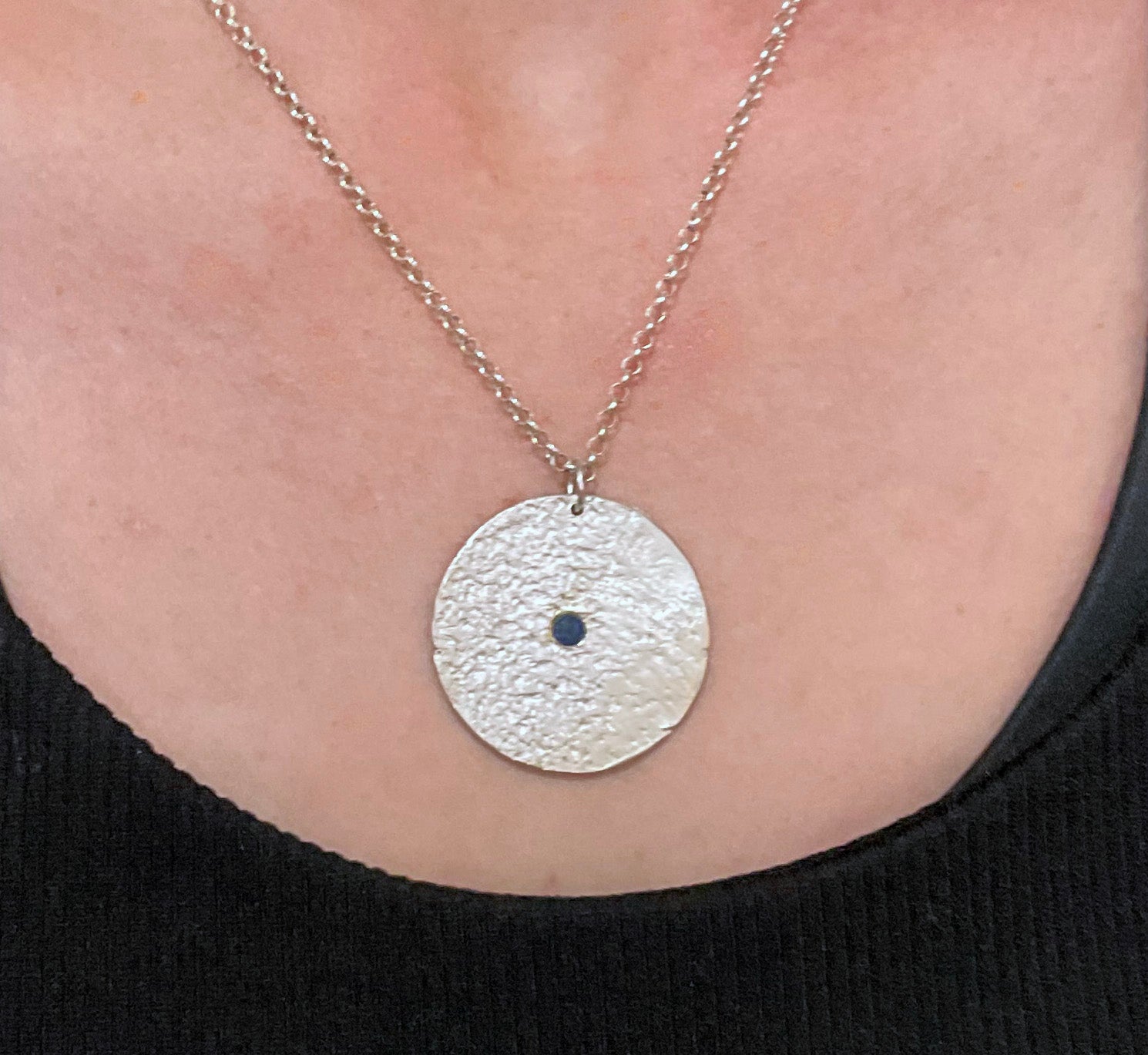 Blue moon Silver Necklace