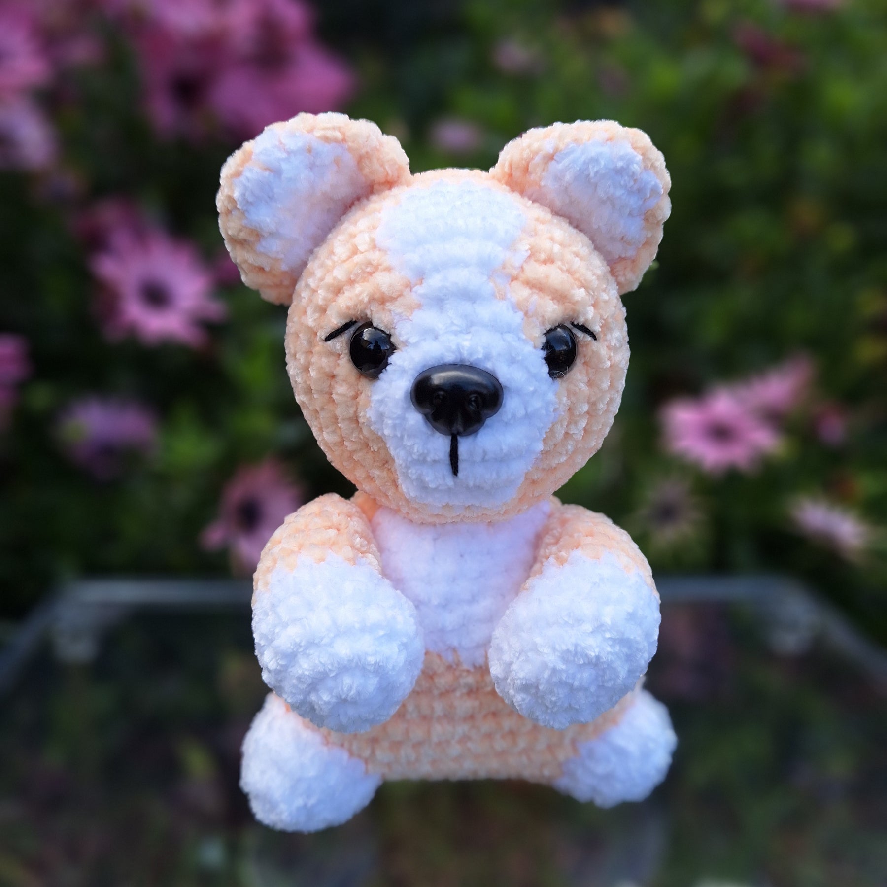 Crocheted Velvet Toy Dog – Soft & Cuddly Handmade Plush