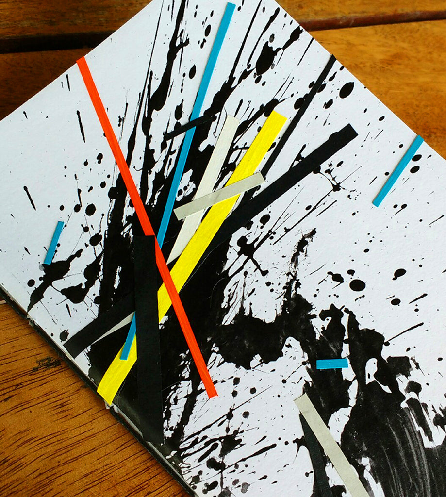 Abstract collage mini journal