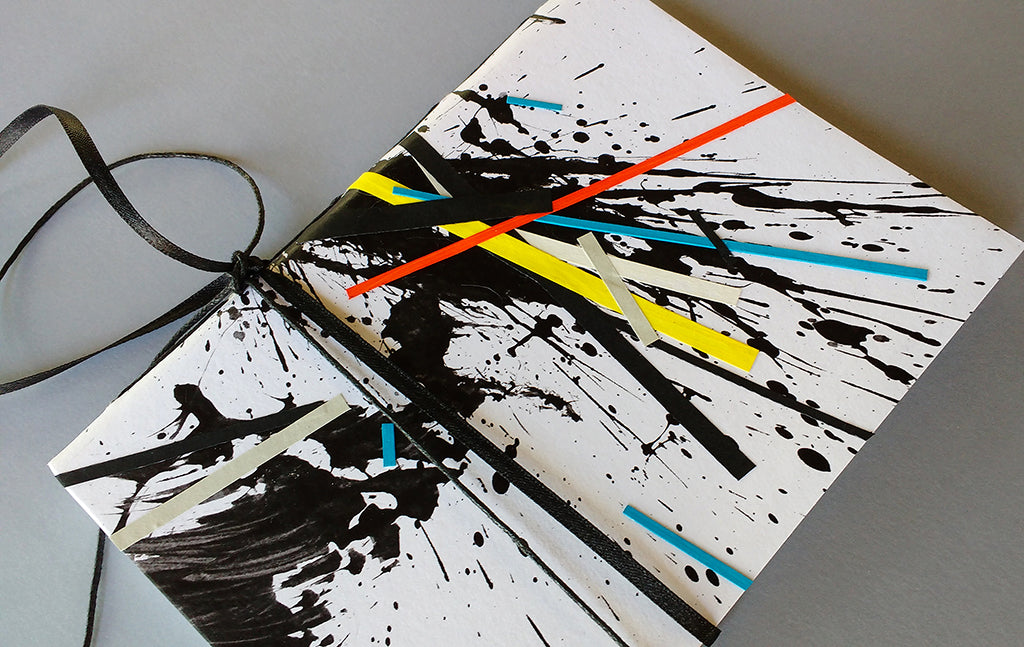 Abstract collage mini journal