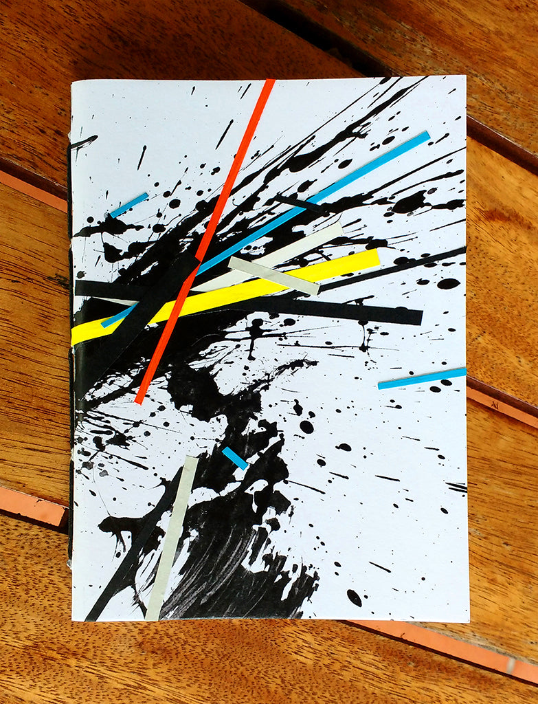 Abstract collage mini journal