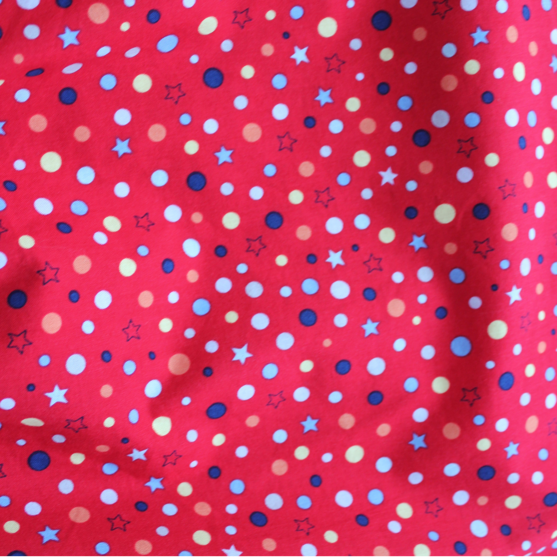 Girls Dress Size 7, Red Polkadots/Spot/Stars.