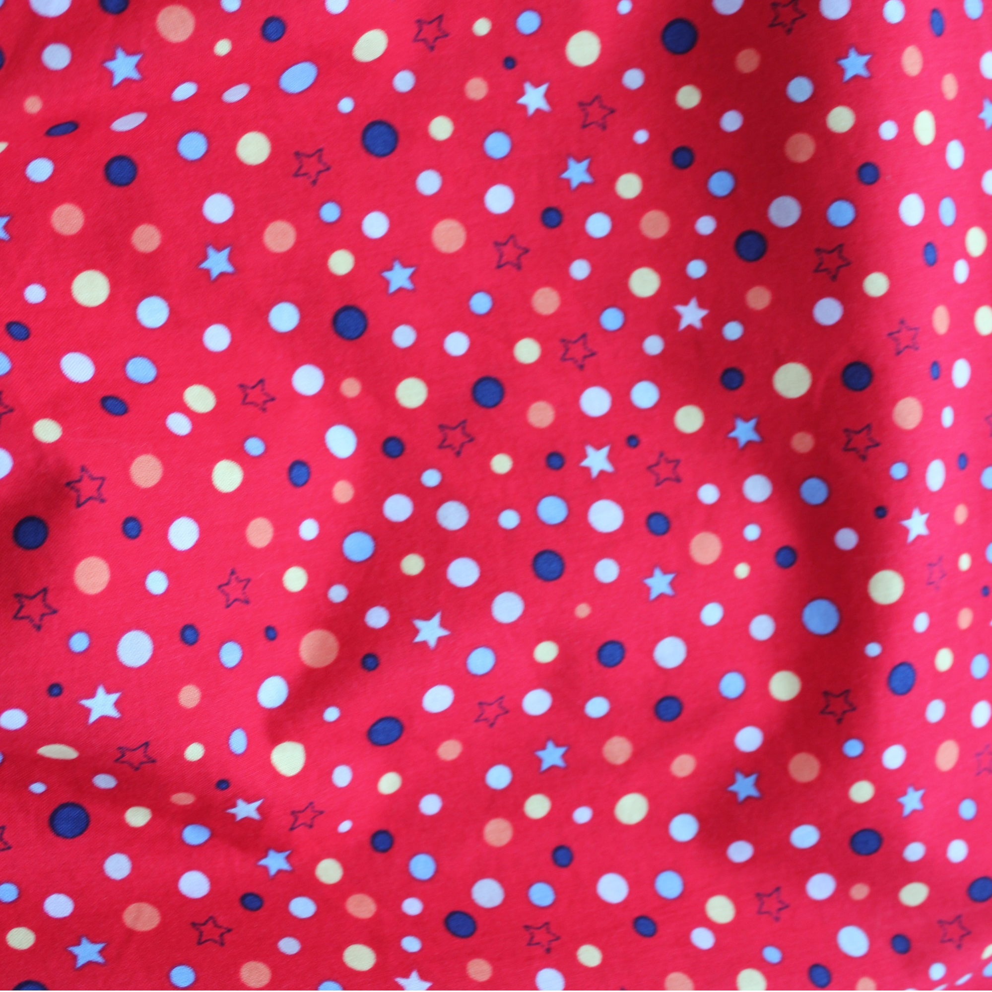 Girls Dress Size 7, Red Polkadots/Spot/Stars.