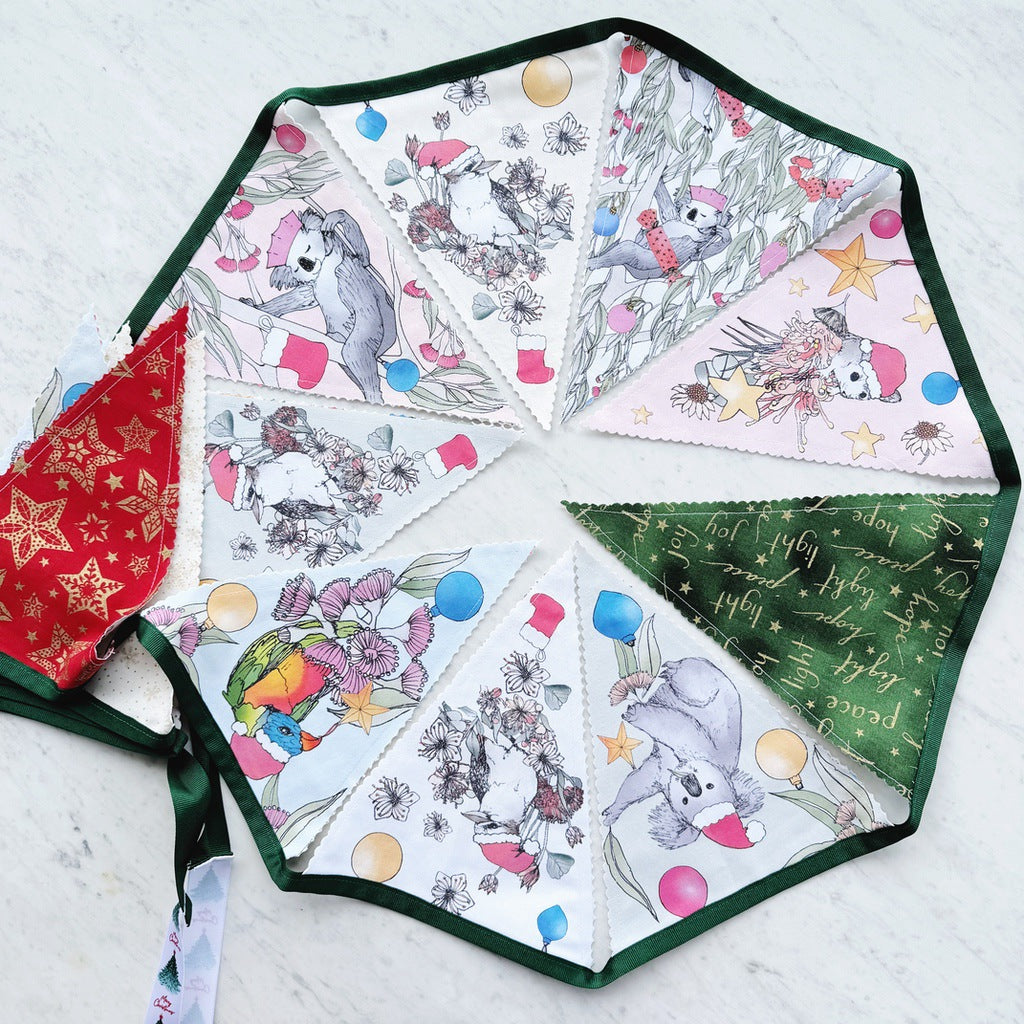 Aussie animals Christmas bunting.