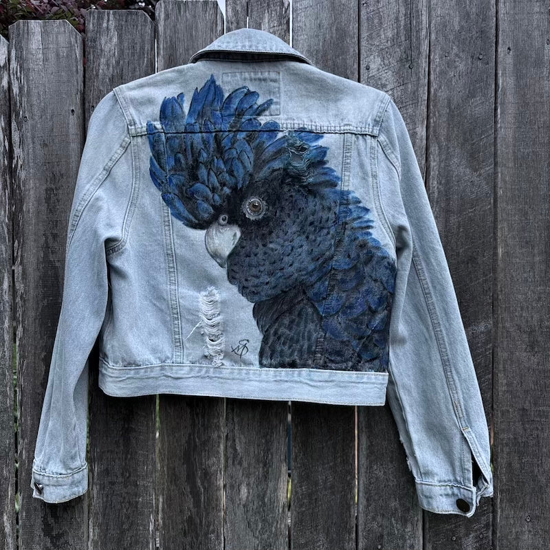 Custom Designed Hand-painted Denim Jackets by Michelle Springett