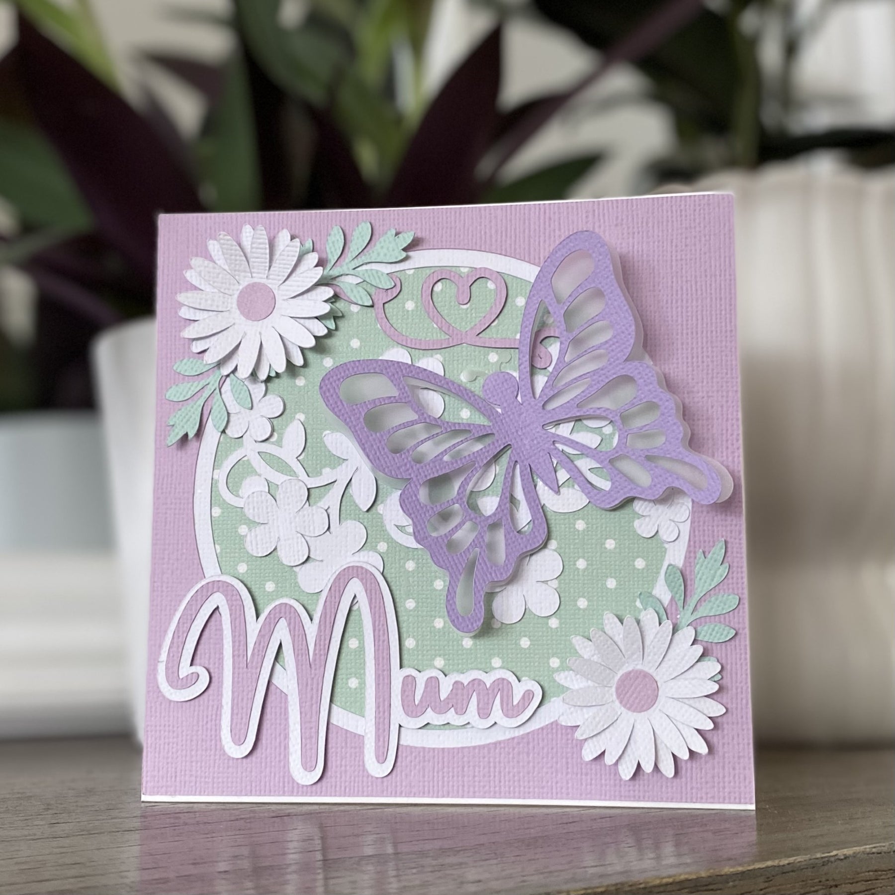 Butterfly Mum Mother's day, birthday greeting card.