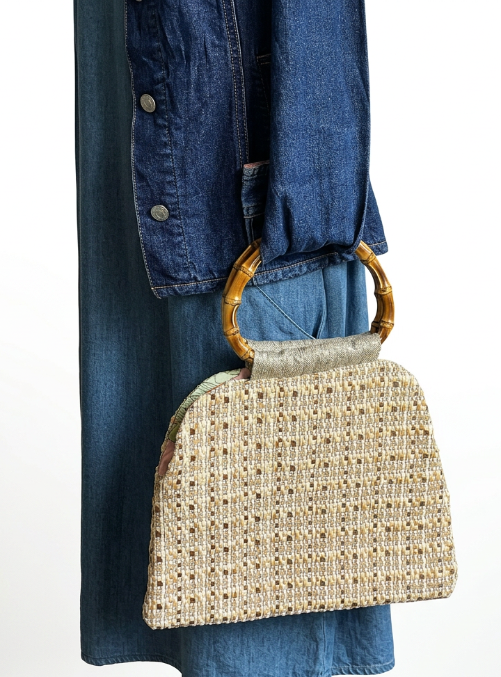 Handmade Vintage Style Cream Handbag