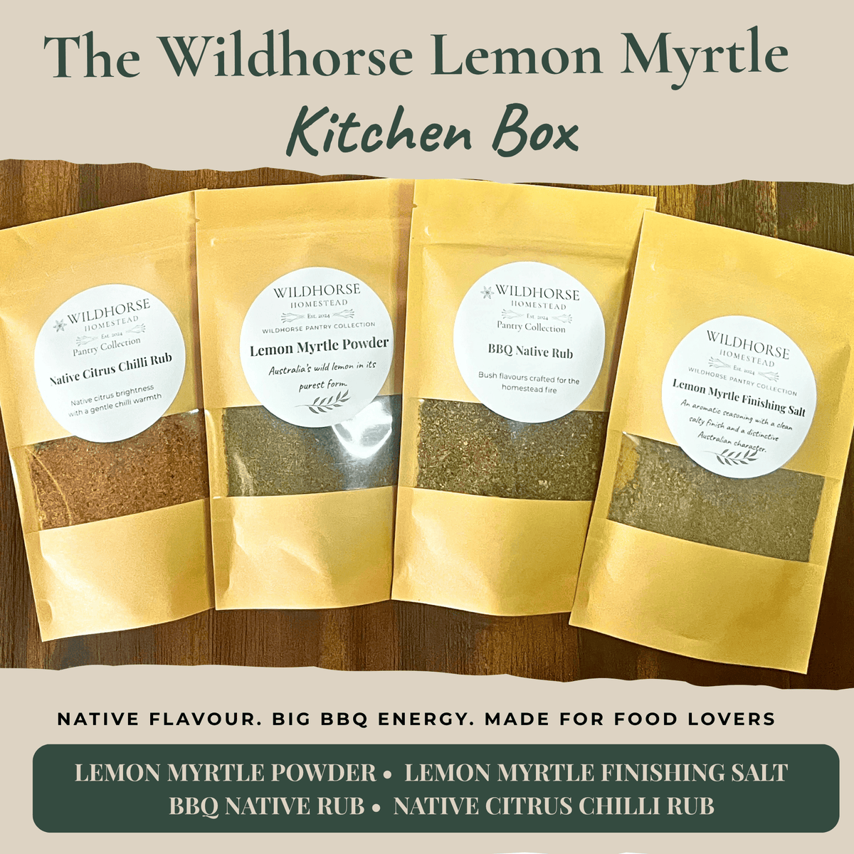 🌿 Wildhorse Lemon Myrtle Kitchen Box
