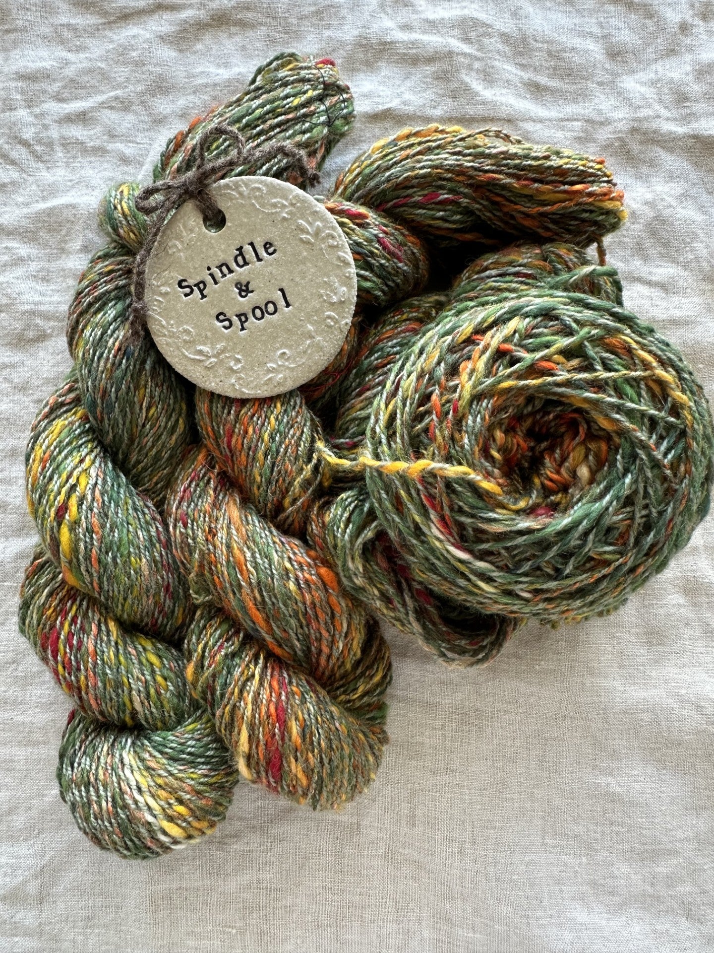 Handspun 'Flora' Crocheted Scarf or Shawl