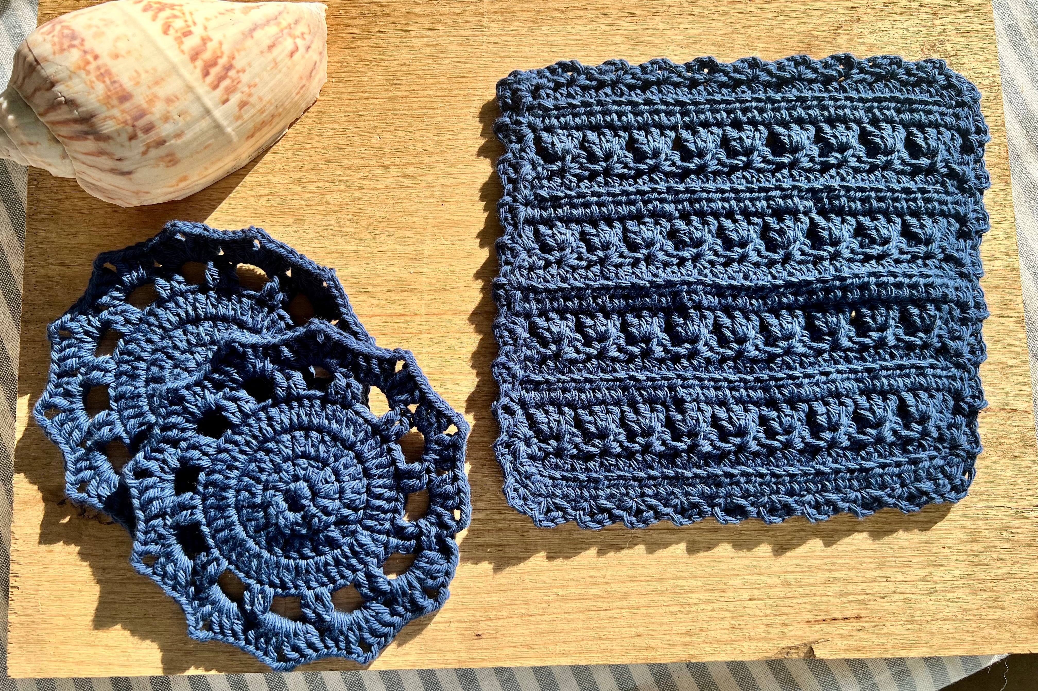 Crochet Bowl Cozy Set of 2 - Handmade Cotton Bowl Holders -  Housewarming Gift