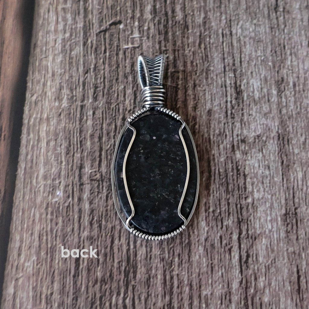 RESERVED ~ Sterling Silver Nuummite Pendant