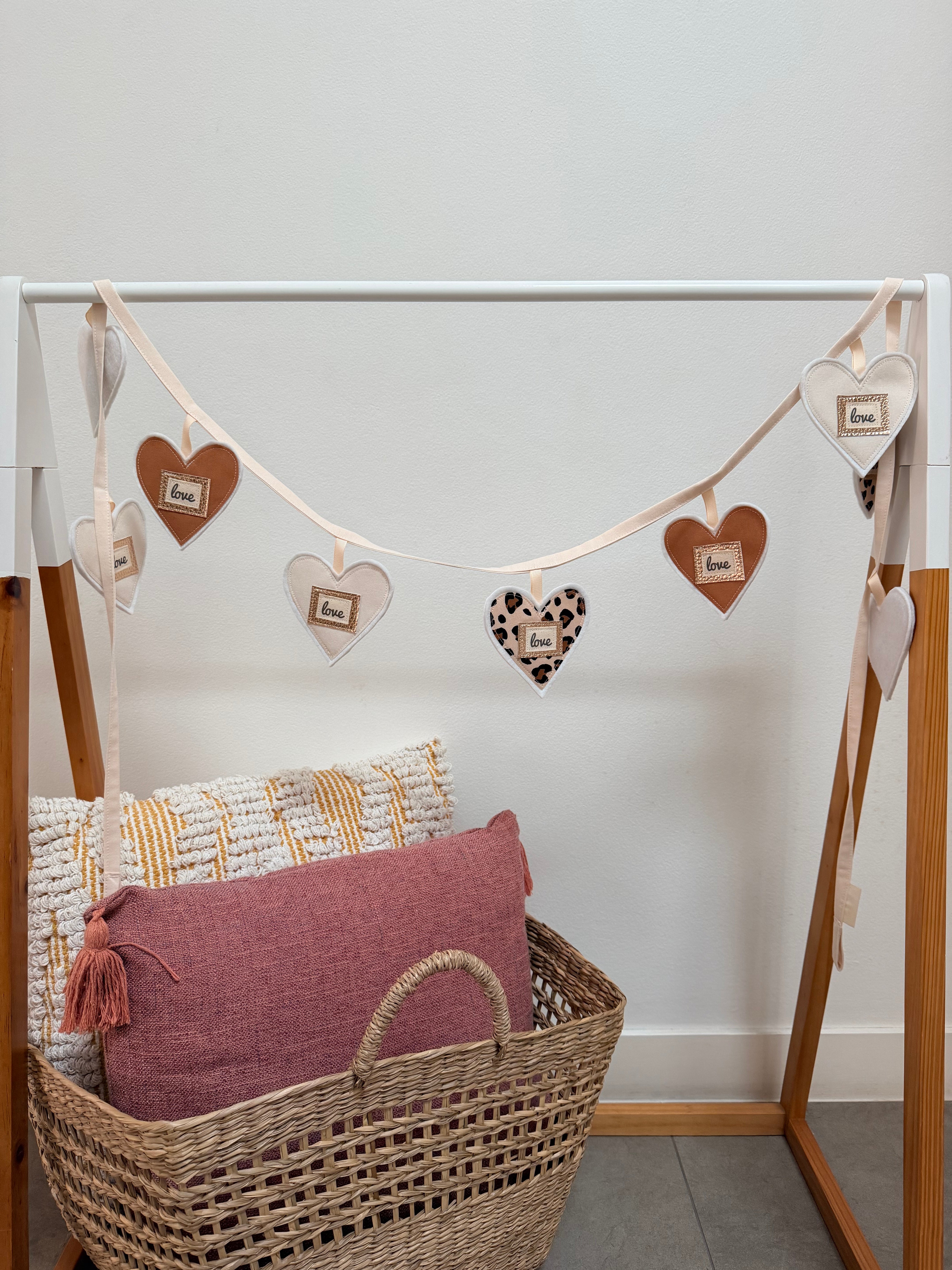 Love Heart Bunting - Animal Print - Garland