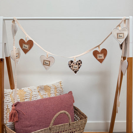 Love Heart Bunting - Animal Print - Garland