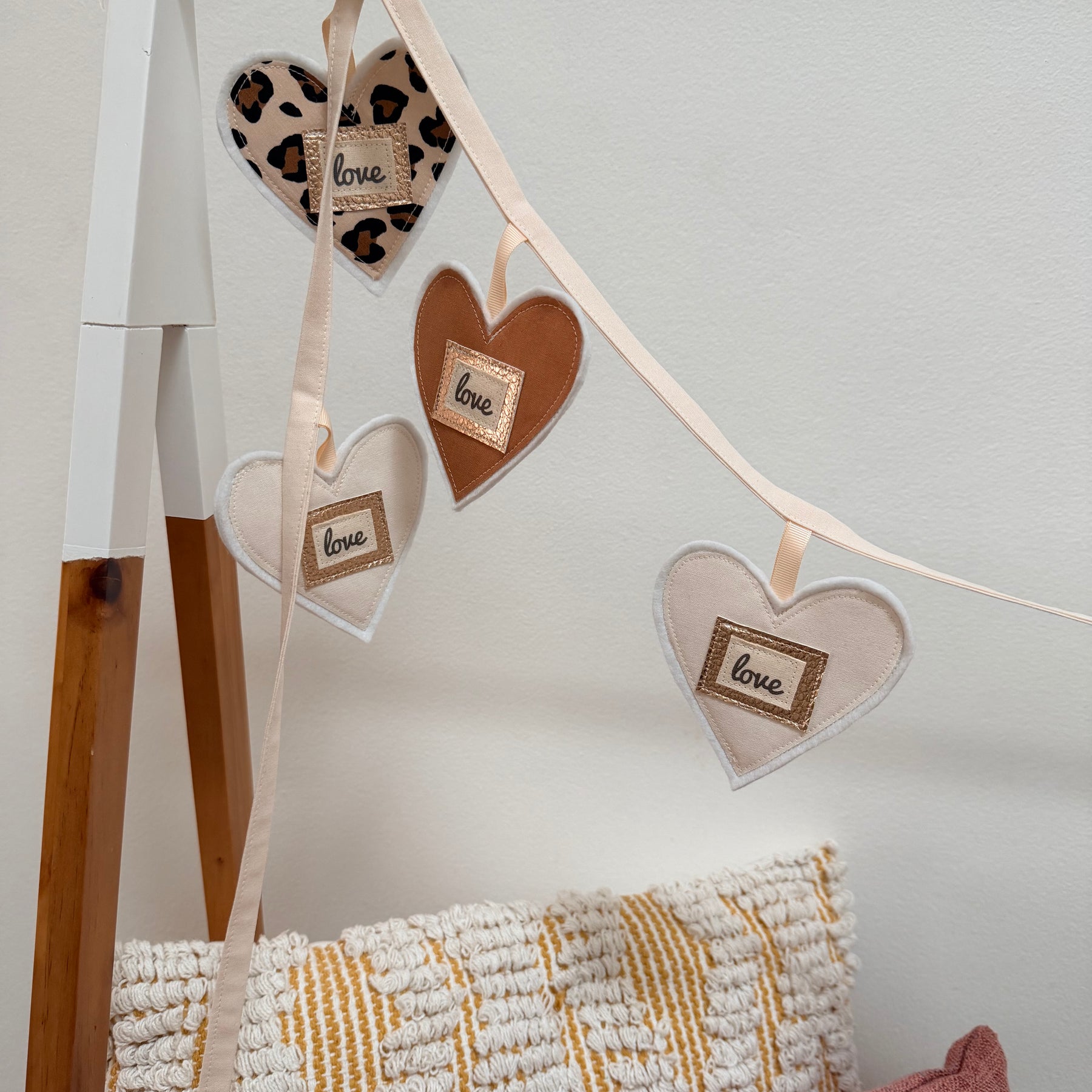 Love Heart Bunting - Animal Print - Garland