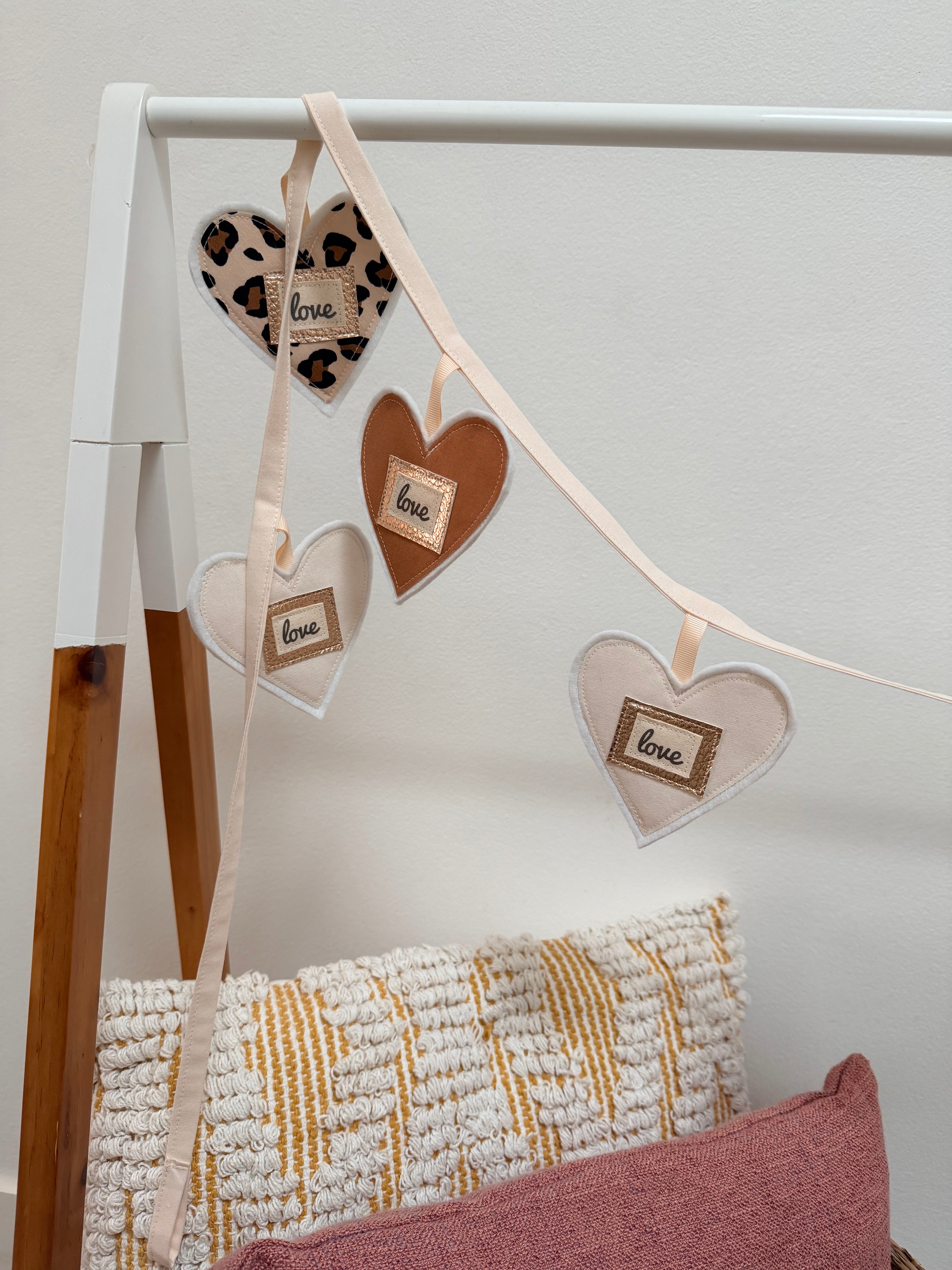 Love Heart Bunting - Animal Print - Garland