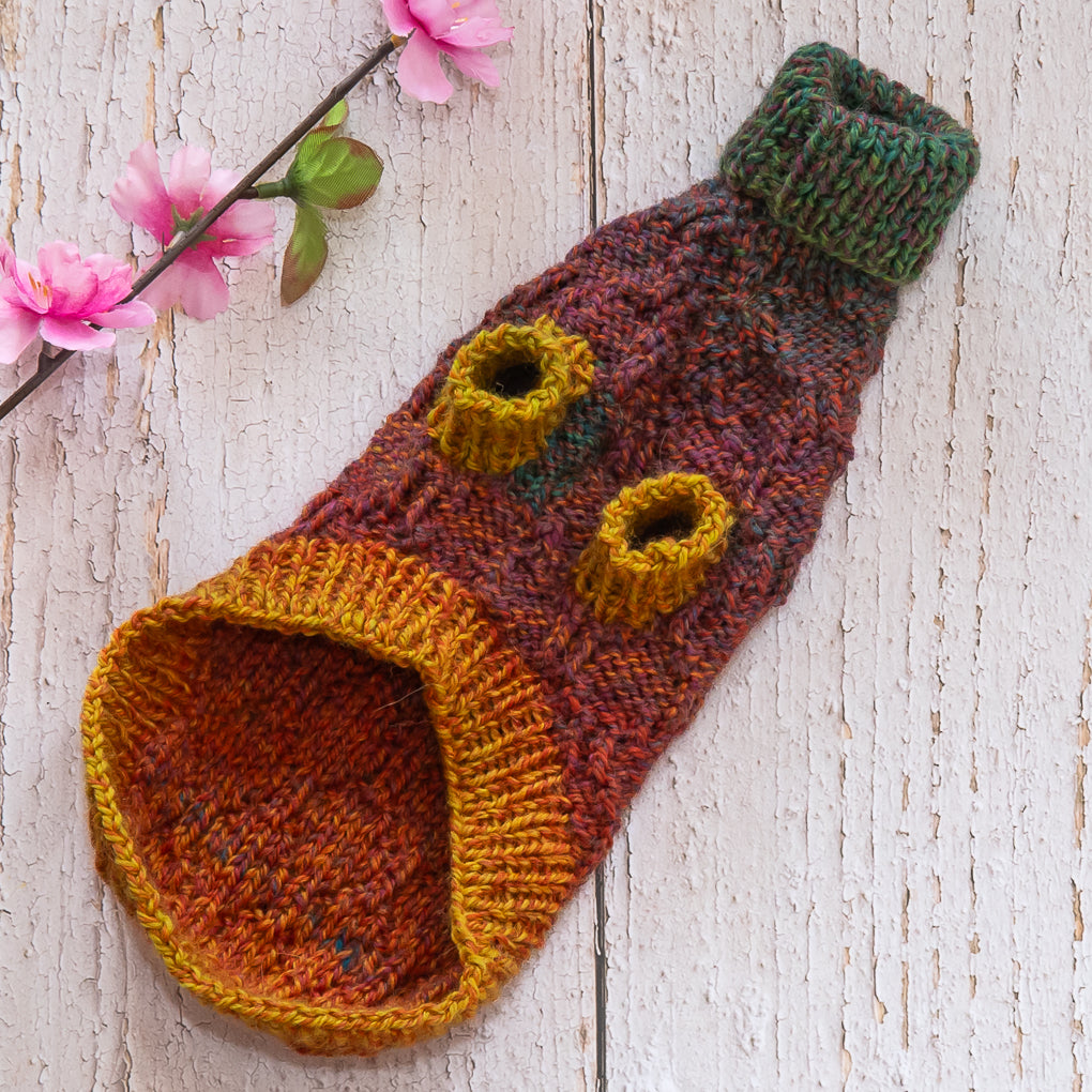 Pet Jumpers - 100% wool, hand knitted dog or cat jumpers - Diamond Pattern