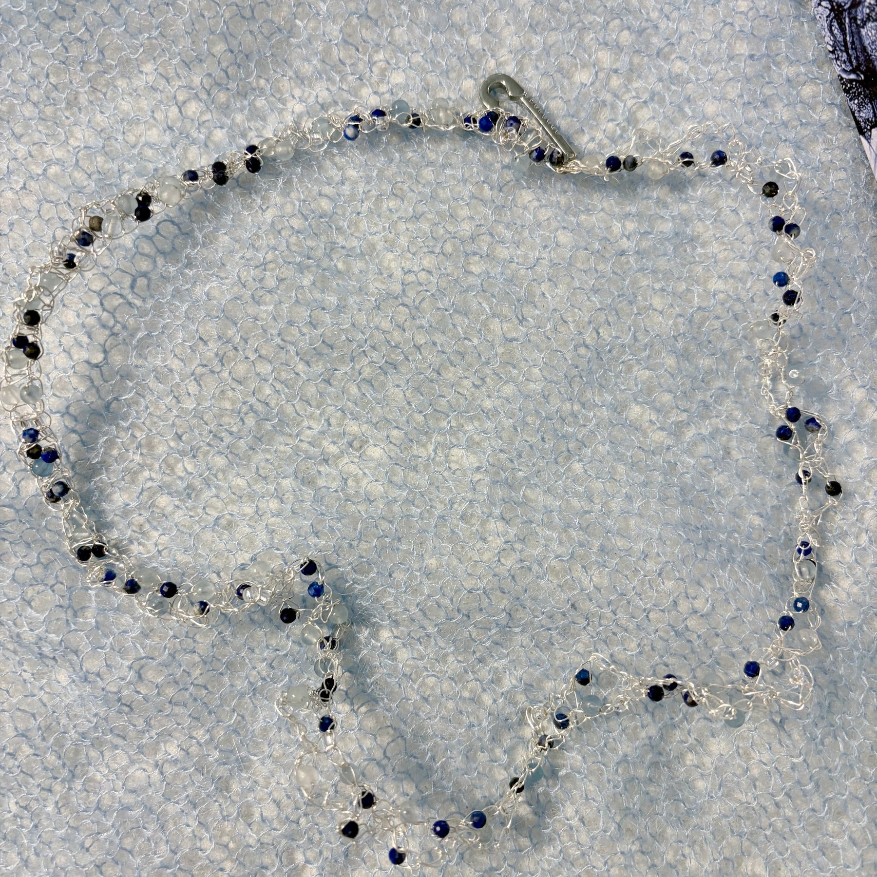 Aquamarine and Lapis Lazuli “Sea Wave” Necklace