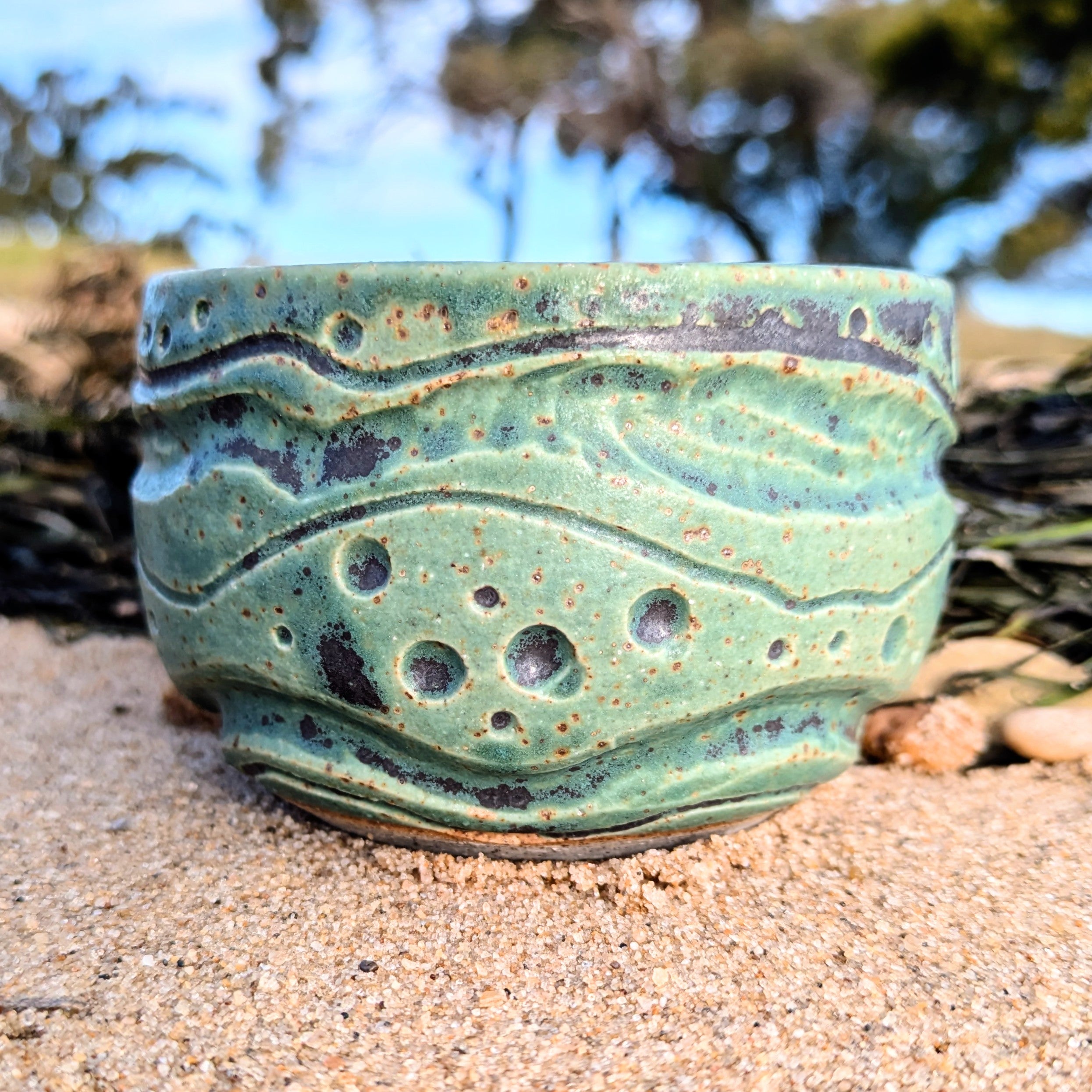 Seaweed and pebbles mug or coffee bowl