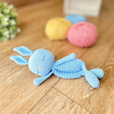 Crochet | Blue | Rabbit Lovey