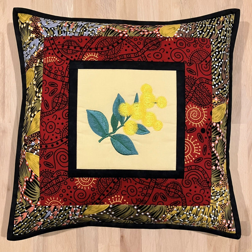 handmade Australian native quilted - wattle