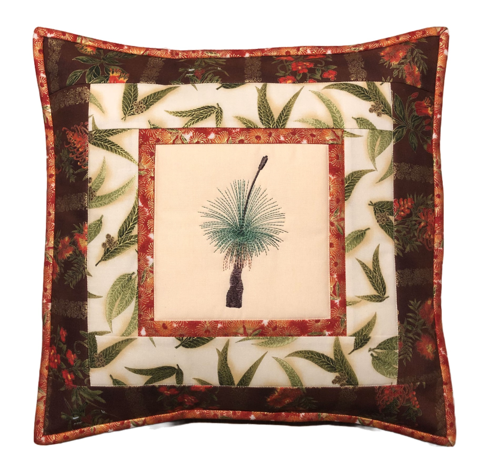 handmade Australian native quilted - grass tree
