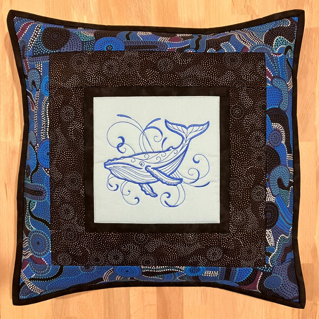 handmade Australian native quilted - whale shark & humpback whale