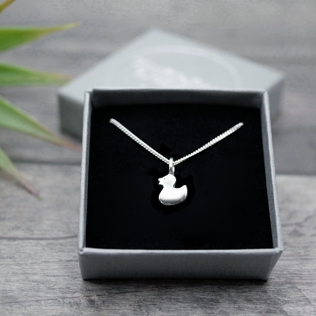 Tiny Duck - Handmade Sterling Silver Pendant with Chain