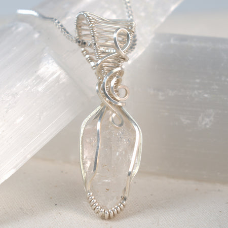 Lucent – Natural Herkimer Diamond Wire Wrapped Pendant