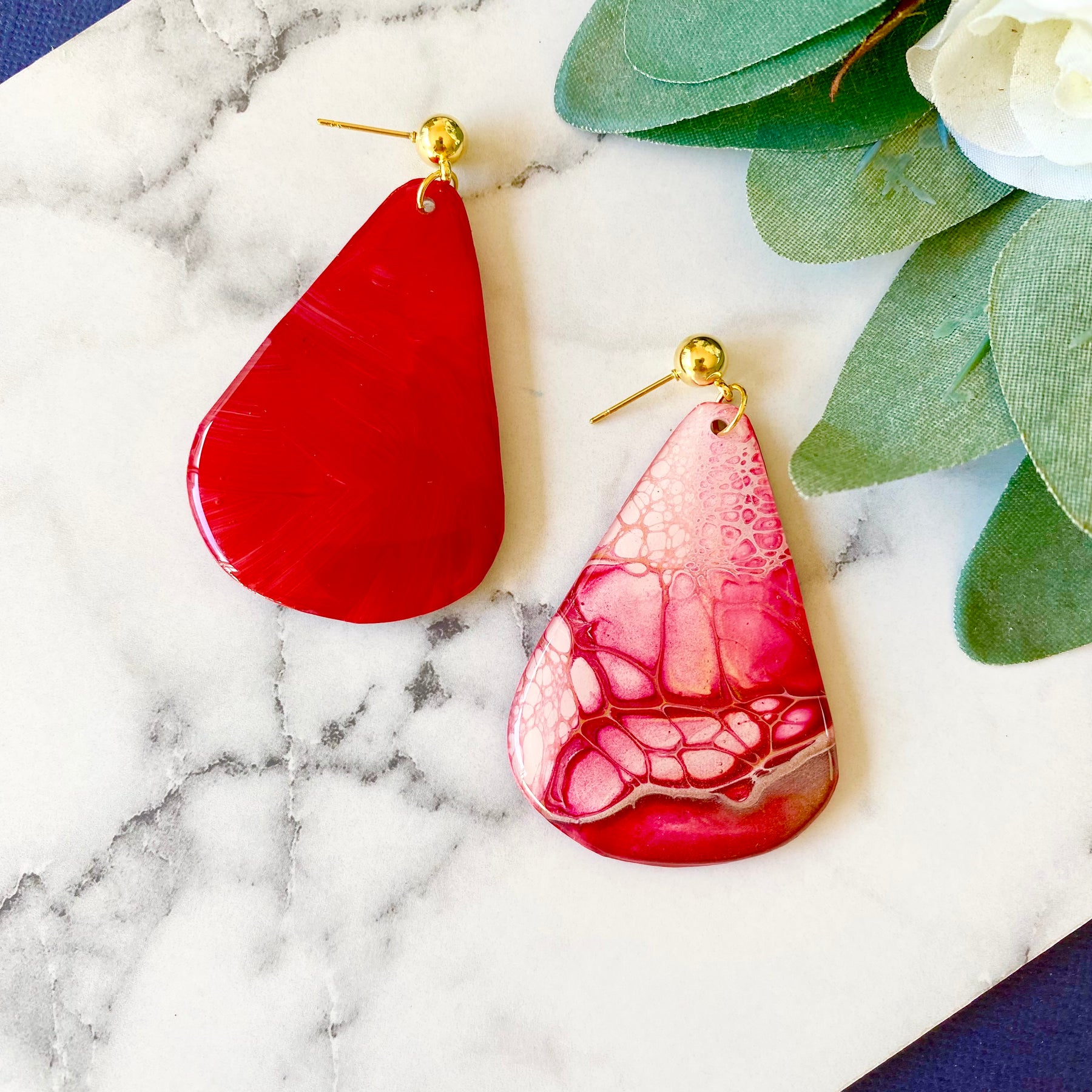 Unmatched Arty Stud Dangle Earrings