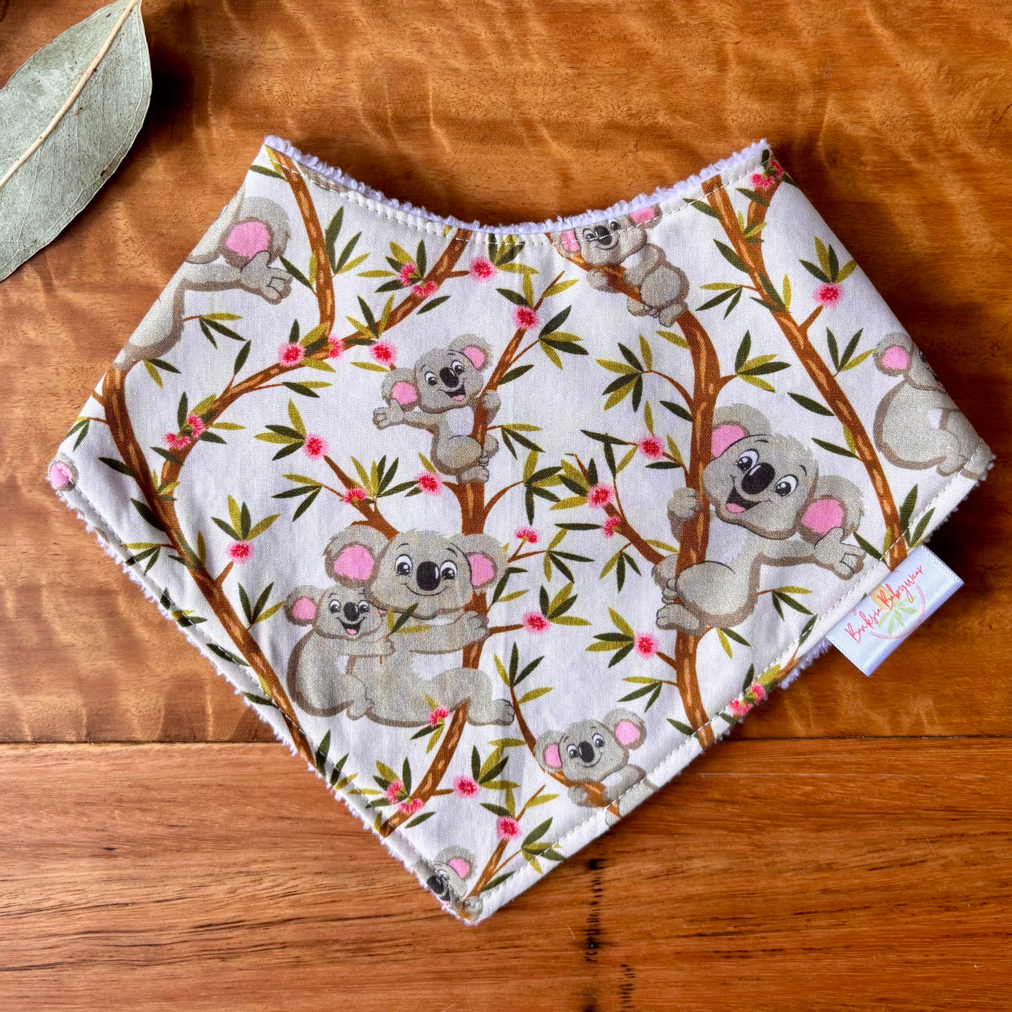 Australiana Baby Bib Set | Just Hanging Koalas | Ready to Ship