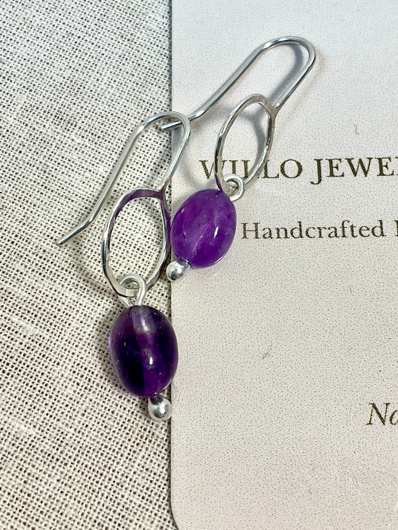 Argentium silver with amethyst and rose quartz