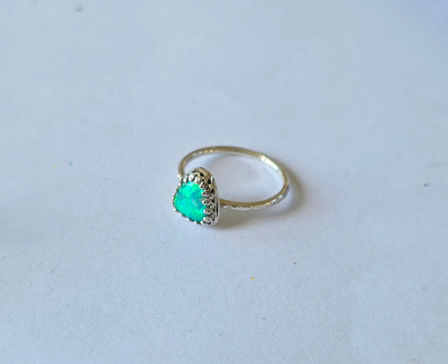 Australian opal and Sterling silver ring