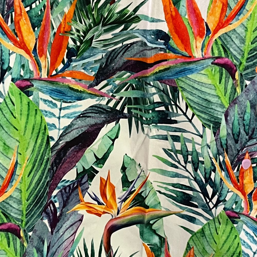 Handmade apron | adjustable straps  | long waist ties | pocket | birds of paradise