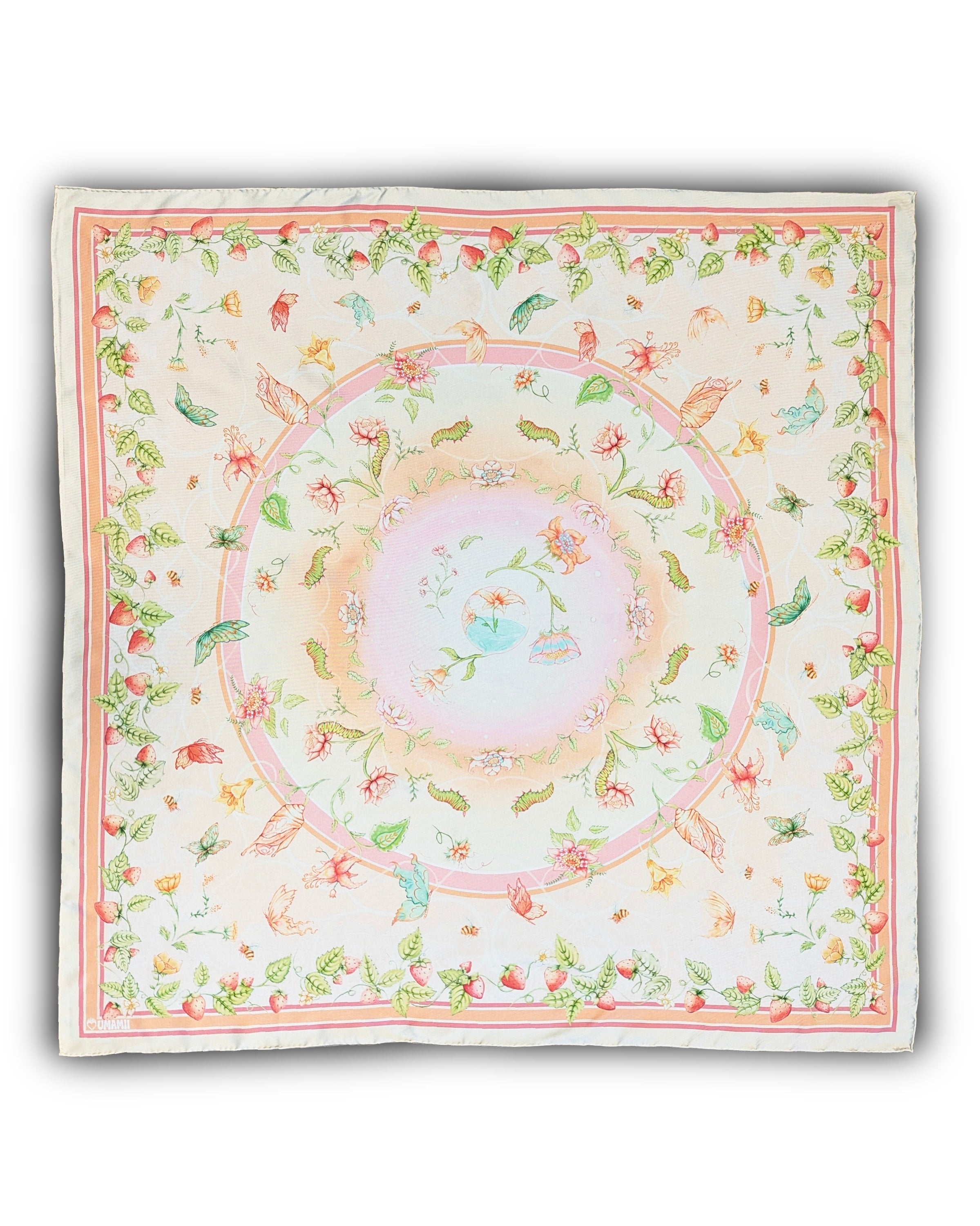 Monarch's Garden Silk Scarf